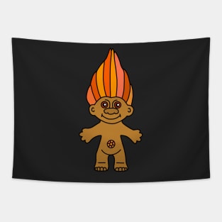 Orange Troll Tapestry