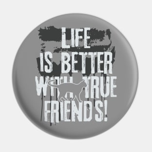 Life is better with true friends - Cat 2 Pin