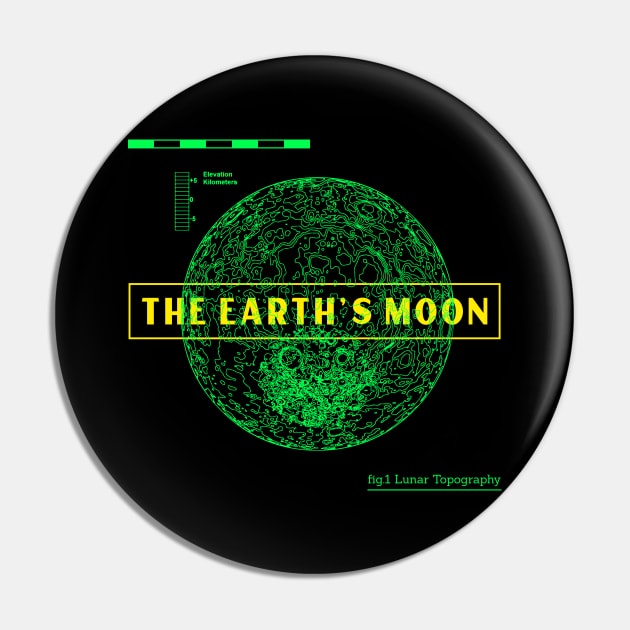 The earth's Moon - Space Lover Pin by SpaceMonkeyLover