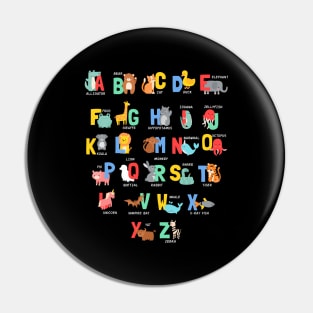 Animal Alphabet funny Pin