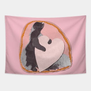 Paper Craft Valentine's Skunk Tapestry