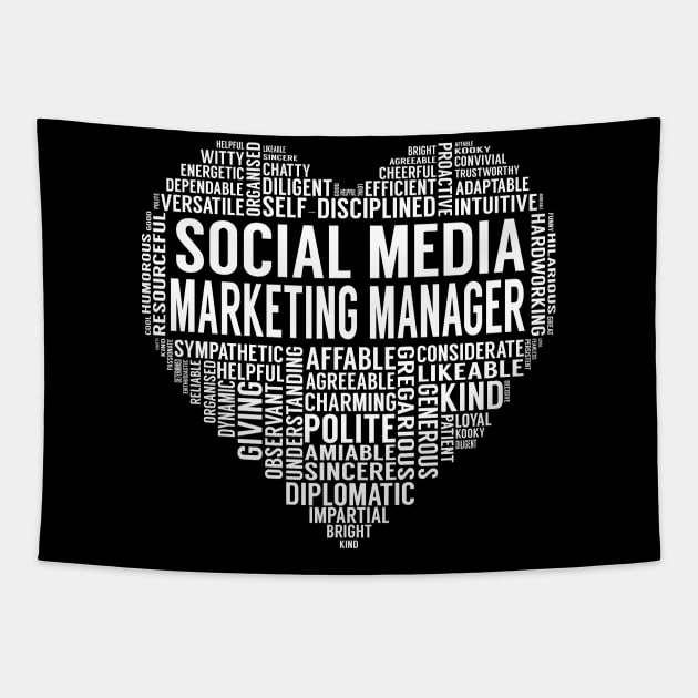 Social Media Marketing Manager Heart Tapestry by LotusTee