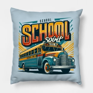 School Bus, School Spirit Pillow