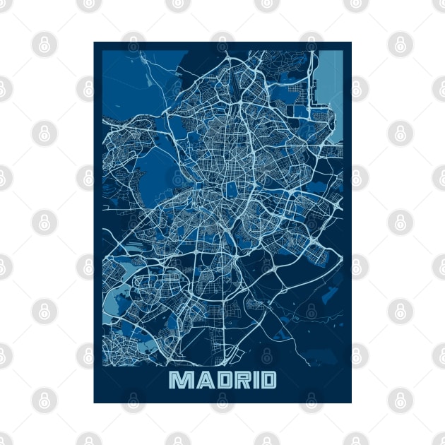 Madrid - Spain Peace City Map by tienstencil