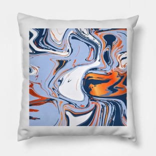 Liquid marble texture with abstract luxury Pillow