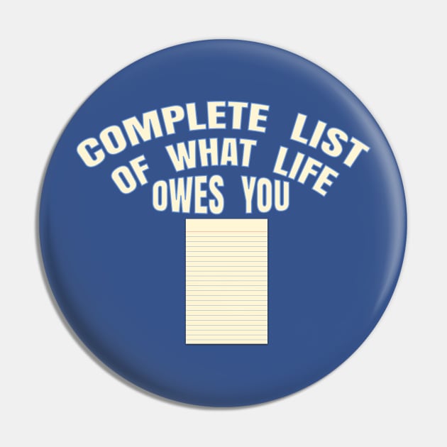 LIST OF WHAT LIFE OWES YOU - BLANK SHEET OF PAPER Pin by Roly Poly Roundabout