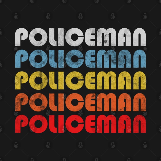 Policeman gift retro design. Perfect present for mom dad friend him or her by SerenityByAlex
