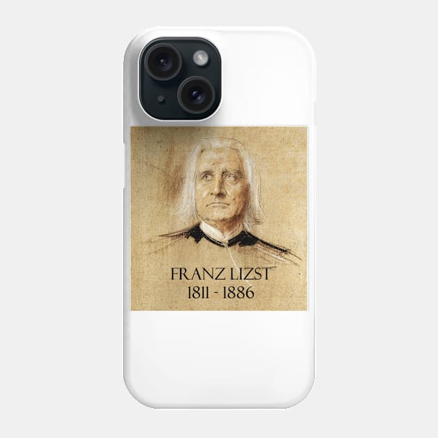 Great Composers: Franz Lizst Phone Case by Naves