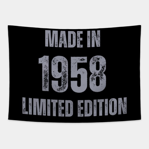 Vintage Made in 1958, Limited Edition  , Gift for Mom Dad Birthday Tapestry by Mary_Momerwids