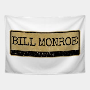 Aliska text black retro - Bill Monroe Tapestry