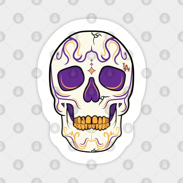 Lakers Skull Magnet by WalkDesigns