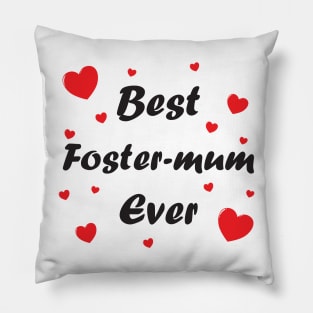 Best foster mum ever heart doodle hand drawn design Pillow