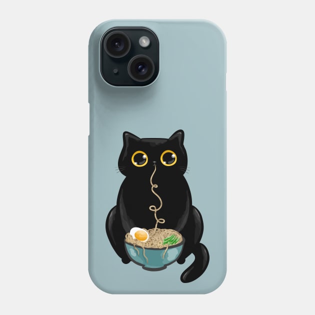 Ramen Cat Phone Case by KilkennyCat Art