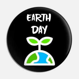 EARTH Day Celebration Save Our Planet White Pin