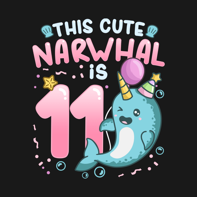 11th Birthday Narwhal by CreativeGiftShop