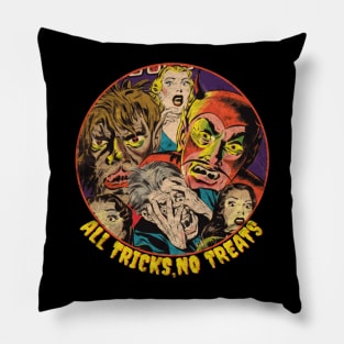 Halloween Horror / All Tricks No Treats / Vintage Horror Comics Pillow