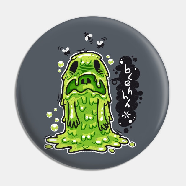 Cartoon Nausea Monster Pin by Voysla