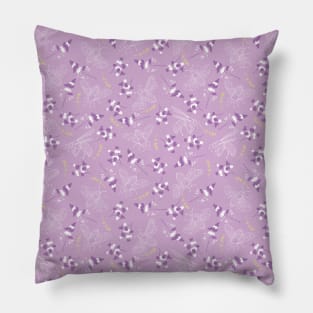 Lavender Flower Honey Bees Pillow