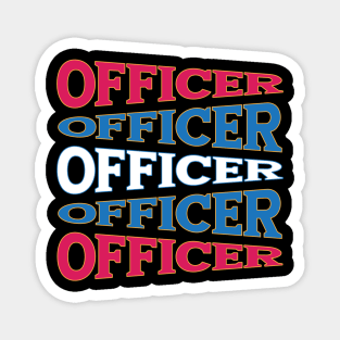 TEXT ART USA OFFICER Magnet