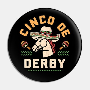 Cinco De Derby  Horse Racing derby Party sombrero Pin