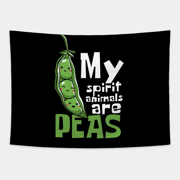 My Spirit Animals Are Peas Funny Tapestry by DesignArchitect