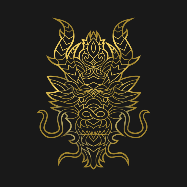 Gold Dragon by elangkarosingo