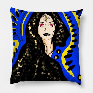 future bright witch in angelic halo ecopop Pillow