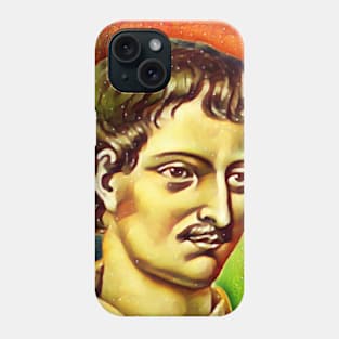 Giordano Bruno Snow Portrait | Giordano Bruno Artwork 15 Phone Case