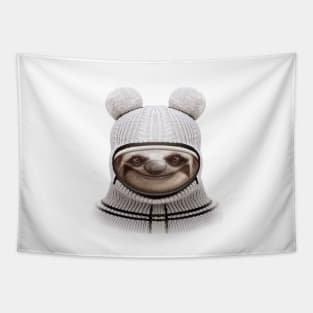 sloth wearing sweater Tapestry