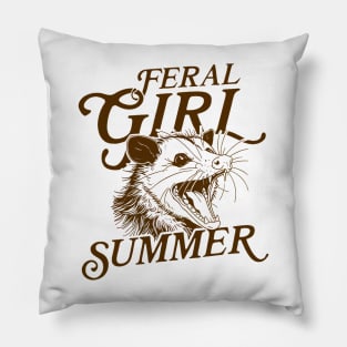 Feral Girl Summer Pillow