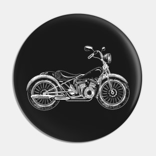drawn motorcycle Pin