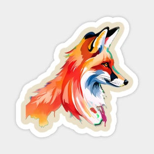 Watercolor Fox Bust Magnet