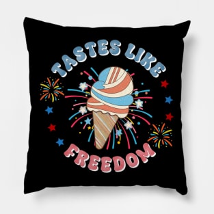 Tastes Like Freedom July 4th Pillow