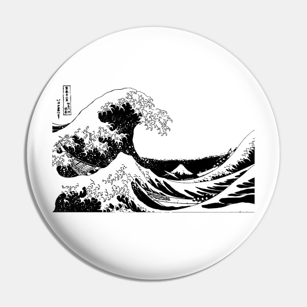 Retro Great Wave Off Kanagawa Pin by Suva