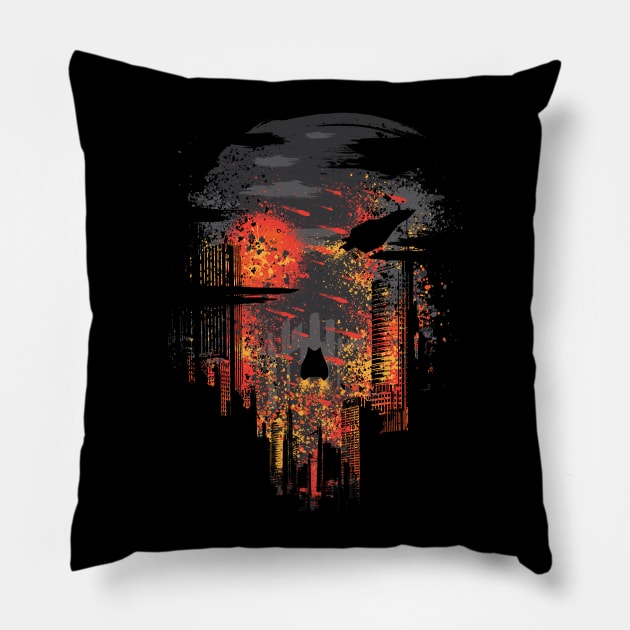 Evacuate Earth Pillow by Daletheskater