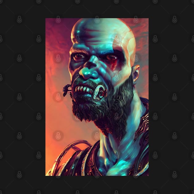 KRATOS ZOMBIE CYBERPUNK by EBAN