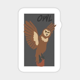 Classy Retro Vintage Owl Shirt for Wildlife Lovers Magnet