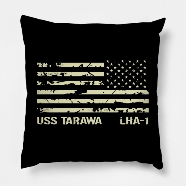 USS Tarawa Pillow by Jared S Davies