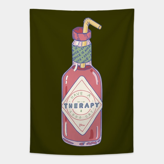 Hot Sauce Therapy Tapestry by LauraOConnor