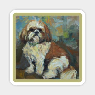 Shih Tzu in the style of Paul Cezanne Magnet