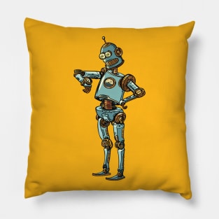 Vintage Robot Pillow