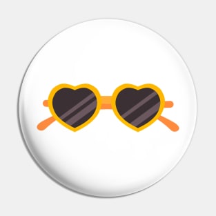 Yellow Girl Glasses with Love Heart Pin