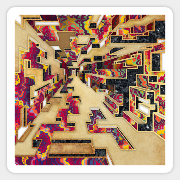 Angular Escher - Surreal - Sticker