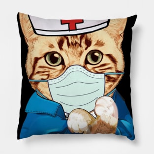 Strong Cat Is Wearing Mask Face Anti Virus 2020 Pillow
