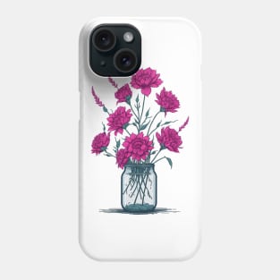 Bright Flowers in a Mason Jar Phone Case