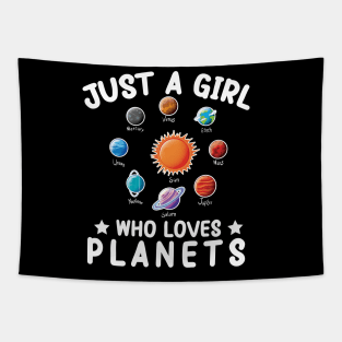 just a girl who loves planets Solar System Astrology Space Tapestry