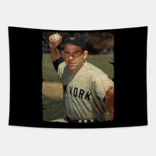 Yogi Berra - Catcher For The New York Yankees, 1951 Tapestry