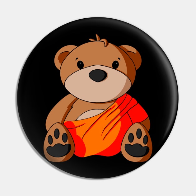 Buddha Teddy Bear Pin by Alisha Ober Designs