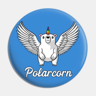 White Polar Bear Unicorn Pin