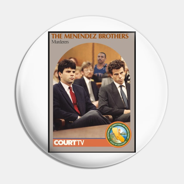 Menendez Brothers Basketball Card (Reversed with Mark Jackson) Pin by darklordpug